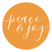 Moderner Frieden und Freude Orange White Weihnacht