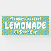 Moderner Frischer Lemonade Stand Banner (Horizontal)
