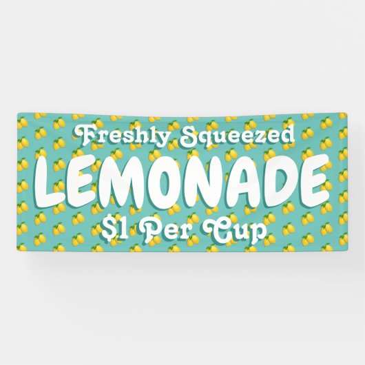 Moderner Frischer Lemonade Stand Banner (Horizontal)