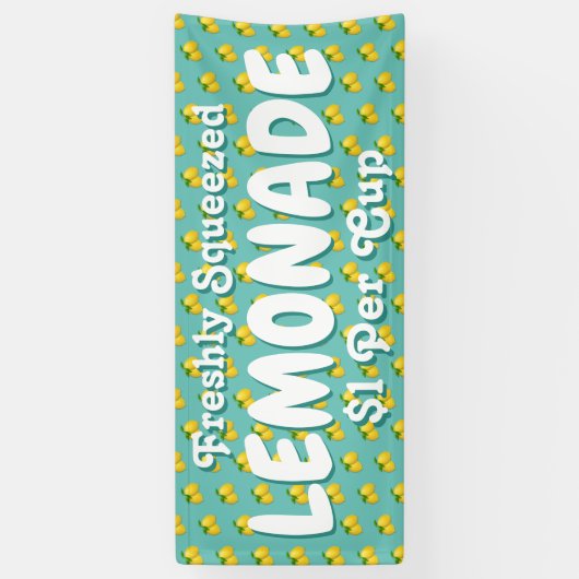 Moderner Frischer Lemonade Stand Banner (Vertikal)