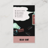 Moderner Friseur $10 Ermäßigungskarte Rabattkarte (Vorderseite)