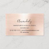 Moderner Friseur Coiffeur Schere Rose Gold LUX Visitenkarte (Rückseite)