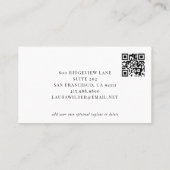 Moderner Friseur-Foto-QR-Code-Geschäftsausweis Visitenkarte (Rückseite)