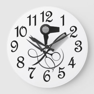 Moderner Friseur Große Wanduhr