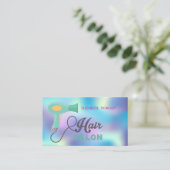 Moderner Friseur, Holografie, Haartrockner Visitenkarte (Stehend Vorderseite)