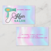 Moderner Friseur, holografischer Visitenkarte (Vorne/Hinten)