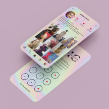 Moderner Friseur Holographic Instagram Loyalty