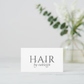 Moderner Friseur Minimal Typography Visitenkarte (Stehend Vorderseite)