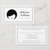 Moderner Friseur mit Ernennung Terminkarte (Vorne/Hinten)