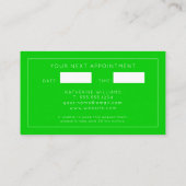 Moderner Friseur mit Ernennung Terminkarte (Rückseite)