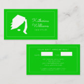 Moderner Friseur mit Ernennung Terminkarte (Vorne/Hinten)