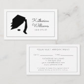 Moderner Friseur mit Ernennung Terminkarte (Vorne/Hinten)