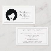 Moderner Friseur mit Ernennung Terminkarte (Vorne/Hinten)