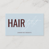 Moderner Friseur QR-Code blau rot Visitenkarte (Vorderseite)