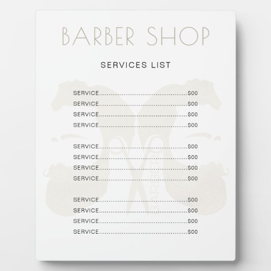 Moderner Friseur-Salon einfach minimalistisch eleg Fotoplatte (Vorderseite)