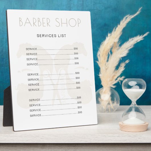 Moderner Friseur-Salon einfach minimalistisch eleg Fotoplatte (Seite)