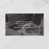 Moderner Friseur Salon Tools Beauty Visitenkarte (Rückseite)