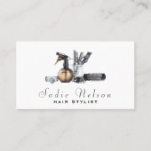 Moderner Friseur Salon Tools Beauty Visitenkarte (Vorderseite)