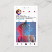 Moderner Friseur Schönheitssalon Instagram QR Visitenkarte (Vorderseite)