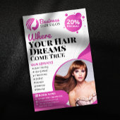 Moderner Friseur Stylist Makeup Artist Service Sal Flyer