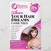 Moderner Friseur Stylist Makeup Artist Service Sal Flyer (Vorne)