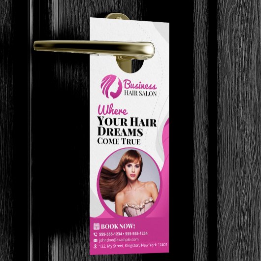 Moderner Friseur Stylist Makeup Artist Service Sal Türanhänger