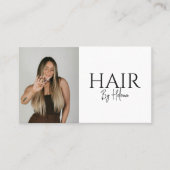 Moderner Friseur-Stylist QR-Code Visitenkarte (Vorderseite)