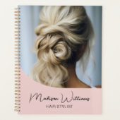 Moderner Friseur Stylist Salon Custom Foto Script Planer (Vorderseite)