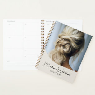 Moderner Friseur Stylist Salon Custom Foto Script Planer
