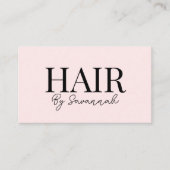 Moderner Friseur-Termin Pink Blush  Visitenkarte (Vorderseite)