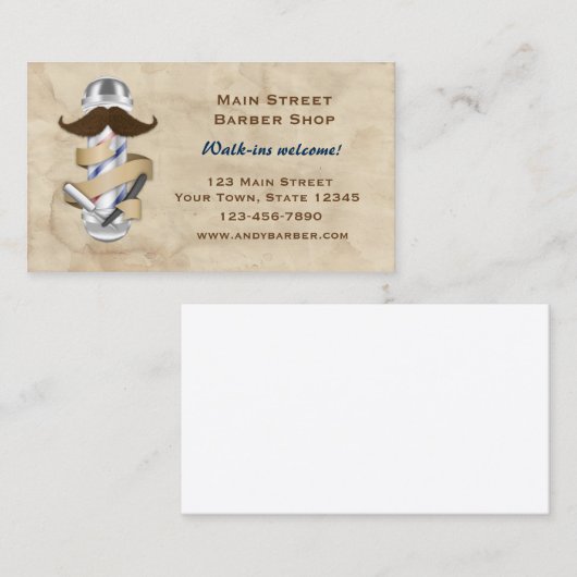 Moderner Friseur Visitenkarte (Vorne/Hinten)