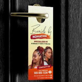 Moderner Friseursalon Braid Stylist Türanhänger