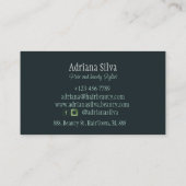 Moderner Friseursalon Business Cards Frisör Visitenkarte (Rückseite)