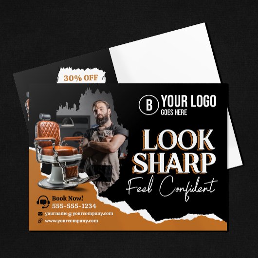 Moderner Friseursalon Friseursalon Postkarte