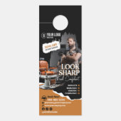 Moderner Friseursalon Friseursalon Türanhänger (Vorderseite)