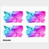 Moderner Friseursalon für Wassersportler Rechteckiger Aufkleber (Blatt)