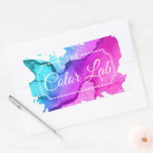 Moderner Friseursalon für Wassersportler Rechteckiger Aufkleber (Umschlag)