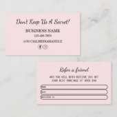 Moderner Friseursalon Rosa Rosa Blau Visitenkarte (Vorne/Hinten)