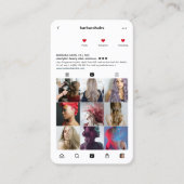 Moderner Friseursalon - Startsymbol Instagram Weiß Visitenkarte (Vorderseite)