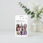 Moderner Friseursalon - Startsymbol Instagram Weiß Visitenkarte (Stehend Vorderseite)