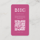 Moderner Friseursalon - Startsymbol Instagram Weiß Visitenkarte (Rückseite)