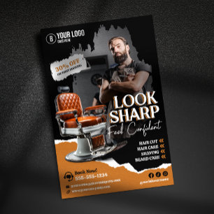 Moderner Friseurstuhl für Herren Friseur Flyer