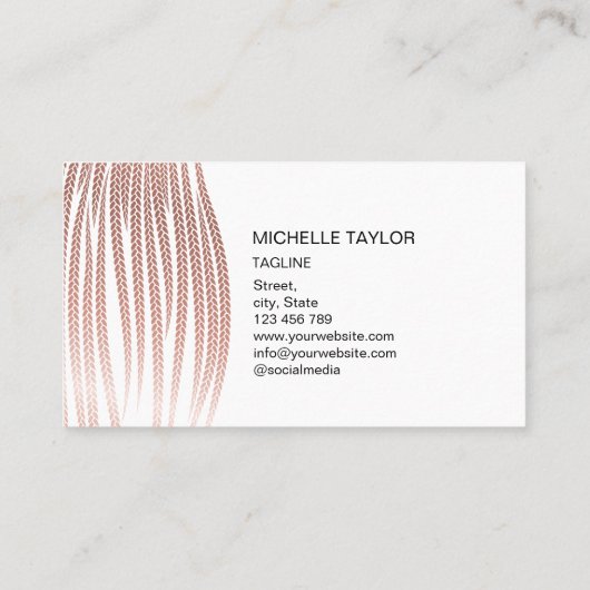 Moderner Frisör, Friseur für Braidfirmen Visitenkarte (Rückseite)