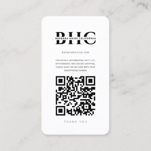 Moderner Frisör-Salon Visitenkarte (Rückseite)