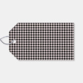 Moderner frohe und helle Weihnachten Rosa Schwarze Geschenkanhänger (Rückseite Horizontal)