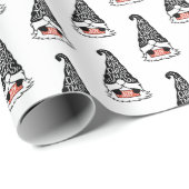 Moderner froher Weihnachts-Gnome-Urlaub Geschenkpapier (Rolleneckpunkt)