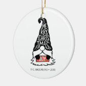 Moderner froher Weihnachts-Gnome-Urlaub Keramik Ornament (Links)