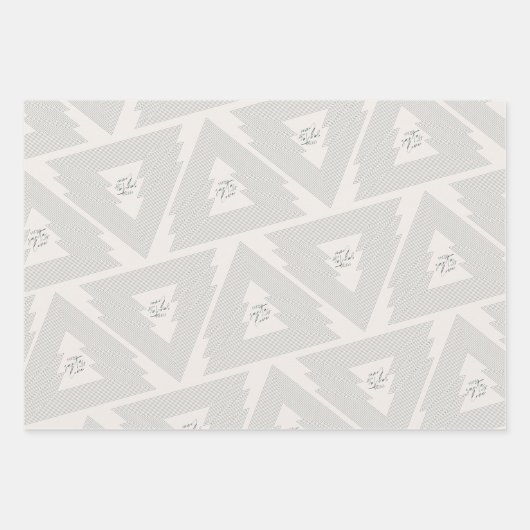 Moderner froher Weihnachtsbaum Grün Geschenkpapier Set (Vorderseite 2)