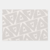 Moderner froher Weihnachtsbaum Schwarz-weiß Geschenkpapier Set (Vorderseite 2)