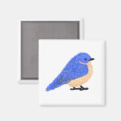 Moderner, fröhlicher Blauvogel Magnet (Vorderseite/Rückseite)
